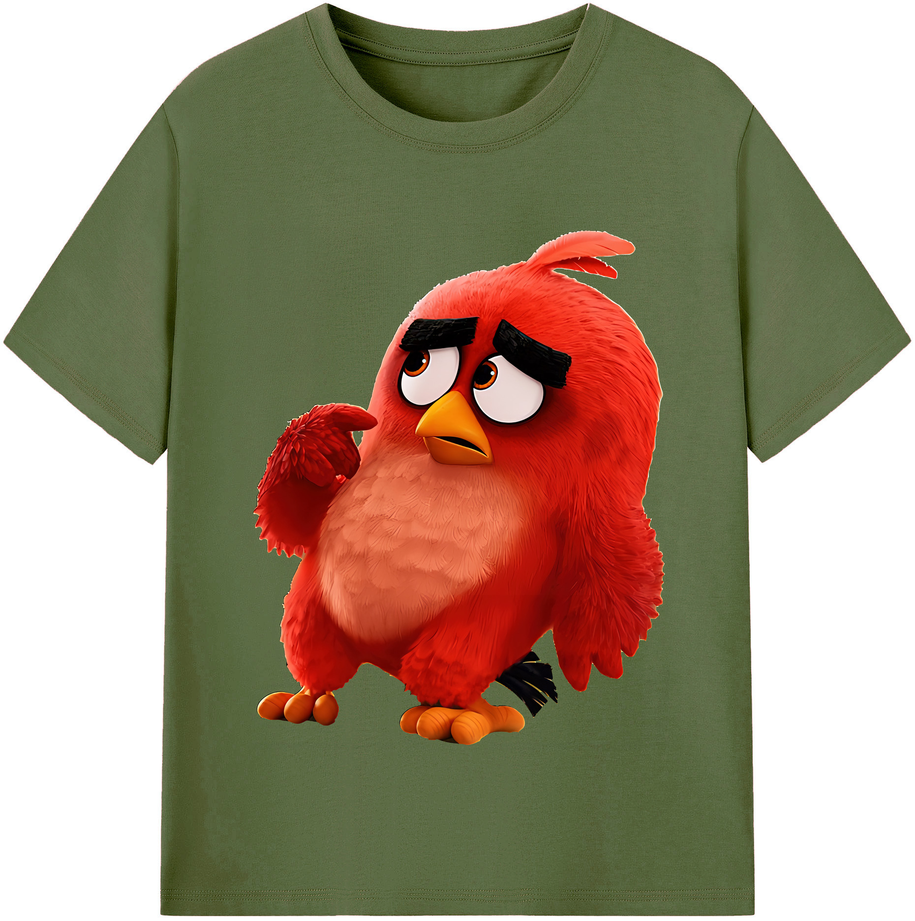 （画像用） Angry Birds アングリーバード 綿100％半袖Tシャツ（フロントプリント）